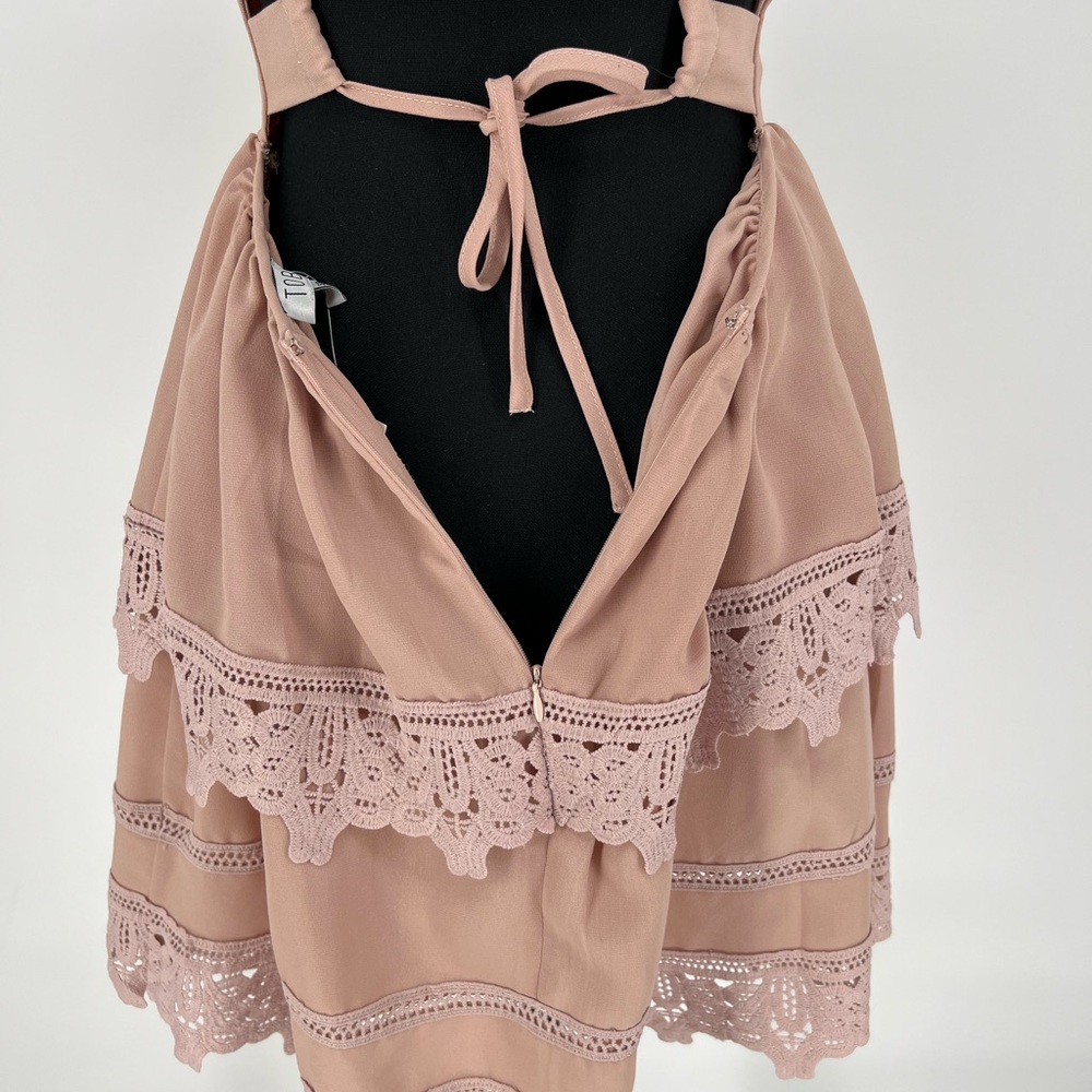 TOBI DUSTY ROSE BACKLESS DRESS WITH ADJUSTABLE STRAPS - Picture 8 of 13